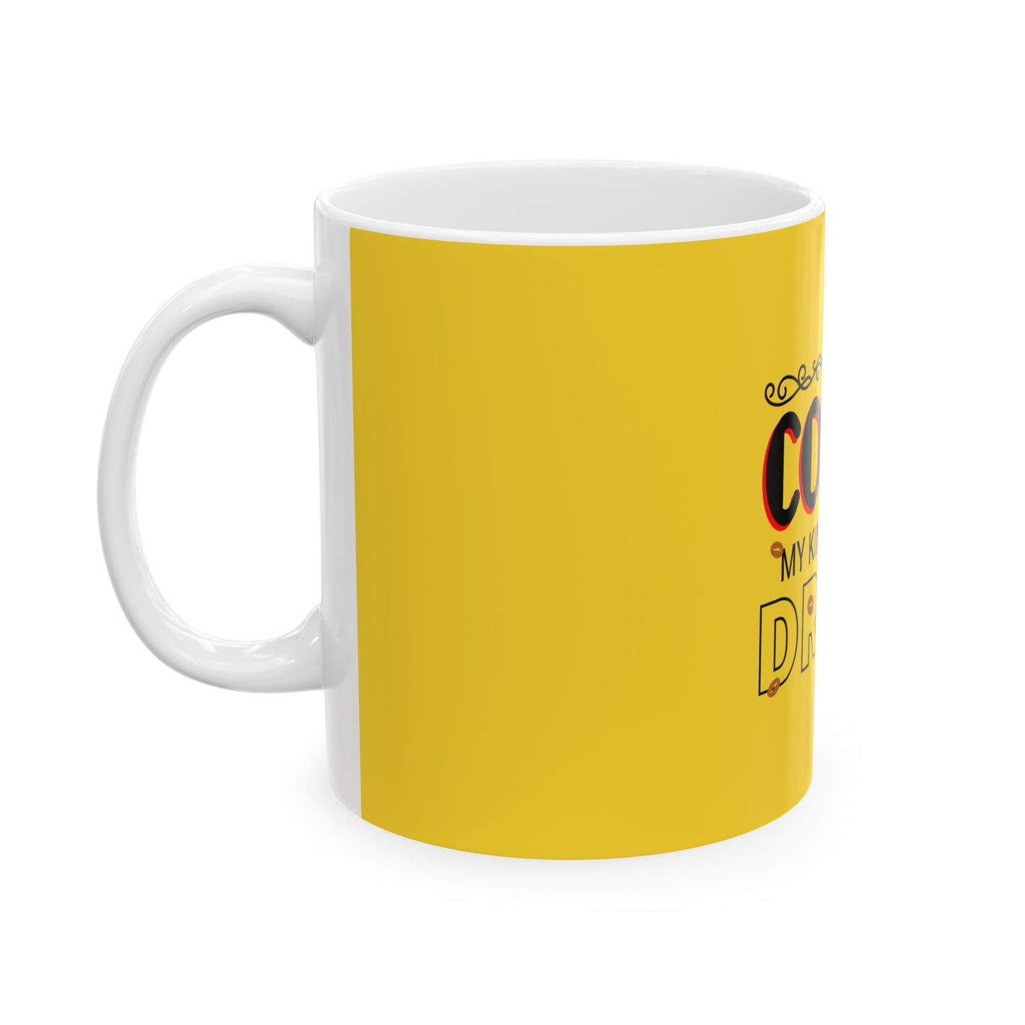 Yellow Ceramic Mug 41, (11oz, 15oz)