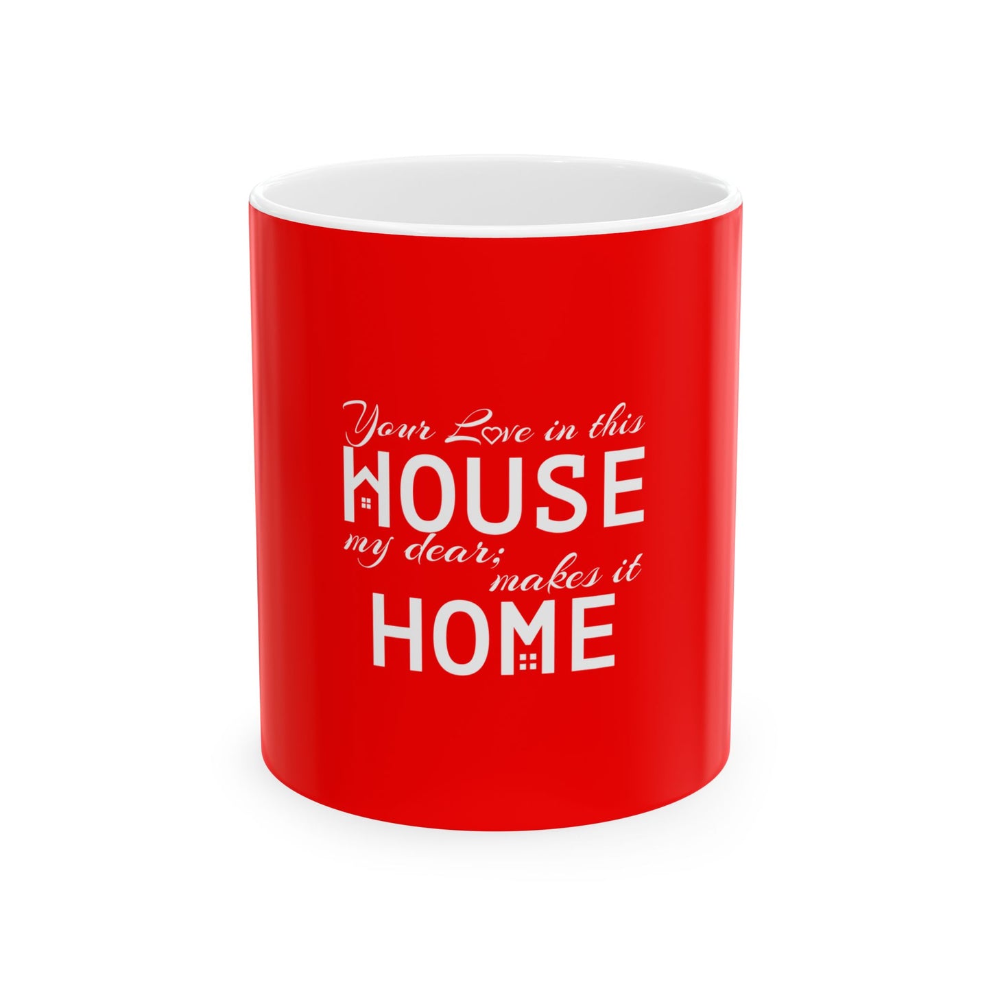 Red Ceramic Mug 28, (11oz, 15oz)