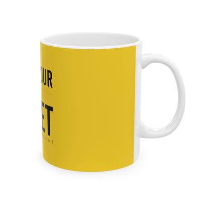 Yellow Ceramic Mug 10, (11oz, 15oz)