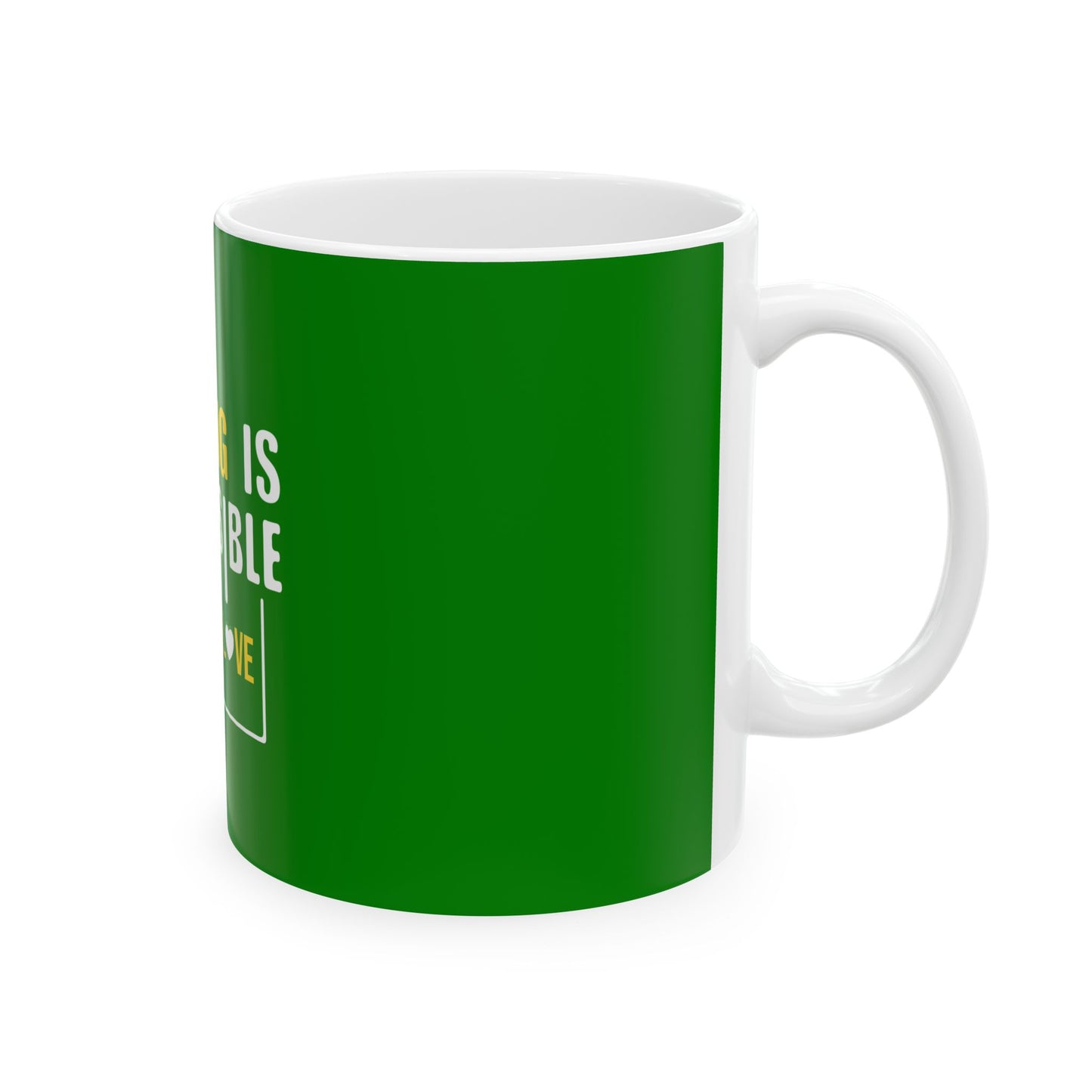 Green Ceramic Mug 59, (11oz, 15oz)