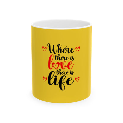 Yellow Ceramic Mug 64, (11oz, 15oz)